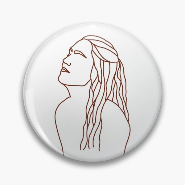 Item preview, one line drawing girl portrait designed and sold by centlia.