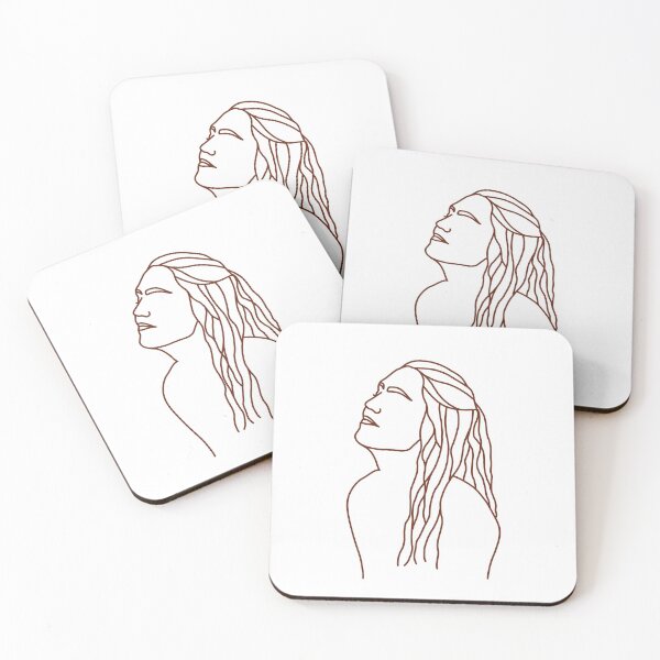 Item preview, one line drawing girl portrait designed and sold by centlia.