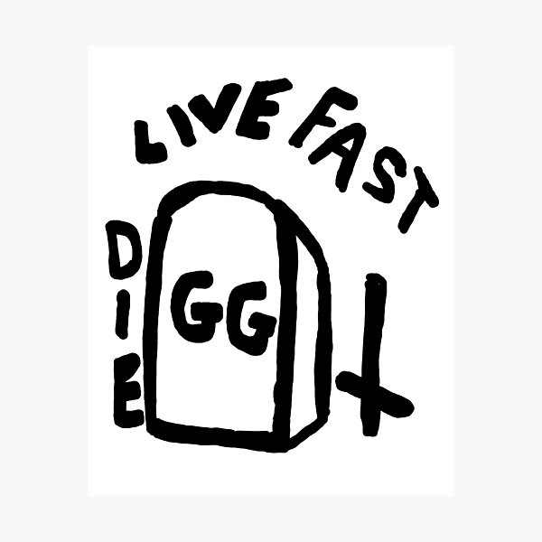 GG Allin Live Fast Die Tattoo (big version)" Photographic Print for Sale by GuitarManArts