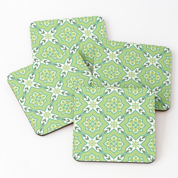 Item preview, Spanish geometric pattern green shades  designed and sold by urban-color.