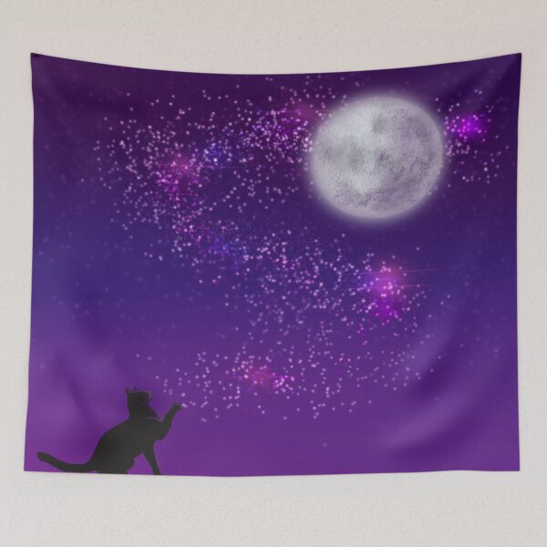 Item preview, Kitty Playing With Stars  designed and sold by KisuSolstice.