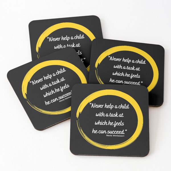Item preview, NEVER HELP A CHILD  WITH A TASK AT  WHICH HE FEELS  , MARIA MONTESSORI, Quotes By Famous People designed and sold by TeyMank.