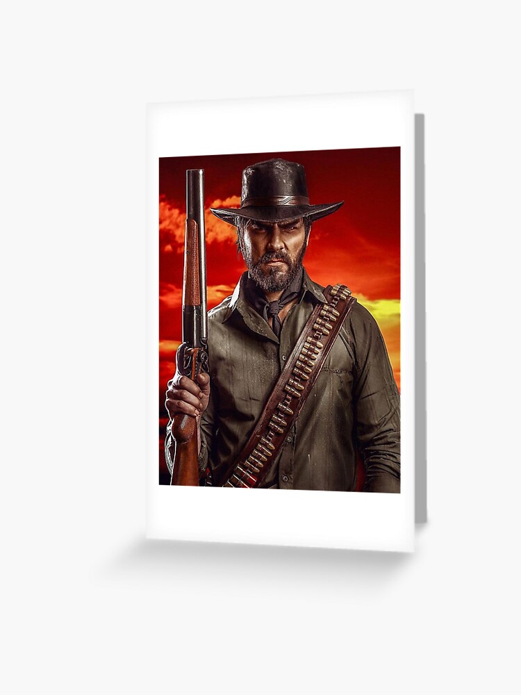 Arthur Morgan Video Game Artwork Greeting Card for Sale by Vintage-Travler