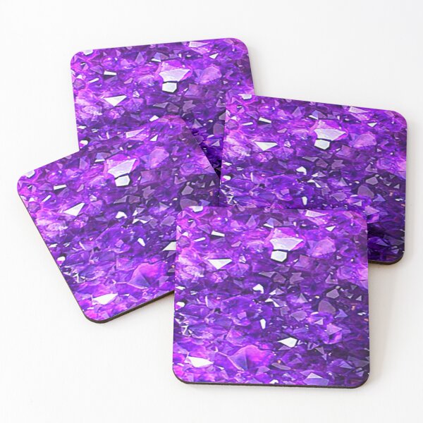 Item preview, PURPLE QUARTZ FEBRUARY GEM AMETHYST CRYSTALS ART designed and sold by sharlesart.