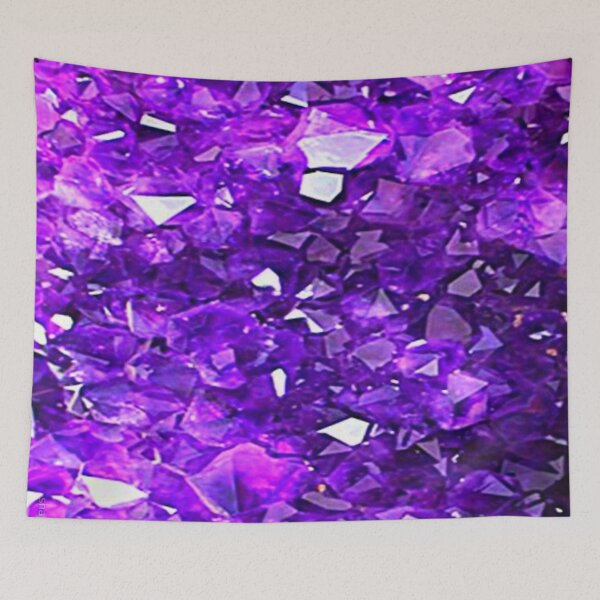 Item preview, PURPLE QUARTZ FEBRUARY GEM AMETHYST CRYSTALS ART designed and sold by sharlesart.