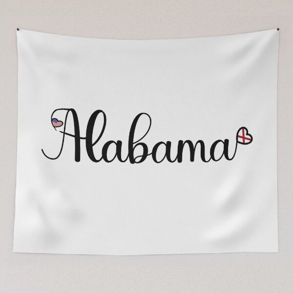 Item preview, I Love Alabama - Alabama With Heart Shaped Flags designed and sold by molamode.