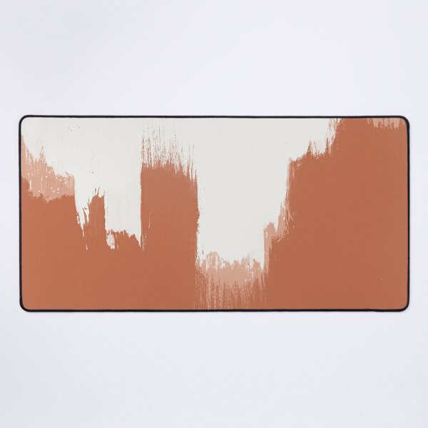 Abstract Art Painting in Earthy Taupe, Soft Black and Burnt Orange