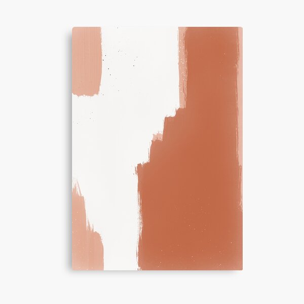 Abstract Art Painting in Earthy Taupe, Soft Black and Burnt Orange Canvas  Print for Sale by kasamor