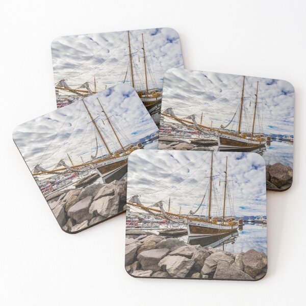 Item preview, Schooner Hildur in Husavik harbor designed and sold by Lyl Dil Creations.