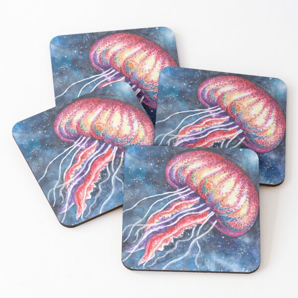 Item preview, Watercolor celestial jellyfish designed and sold by Kelley-Art.