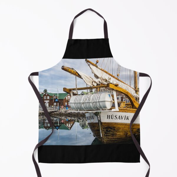 Item preview, Reflection in the harbor of Husavik, Iceland designed and sold by Lyl Dil Creations.