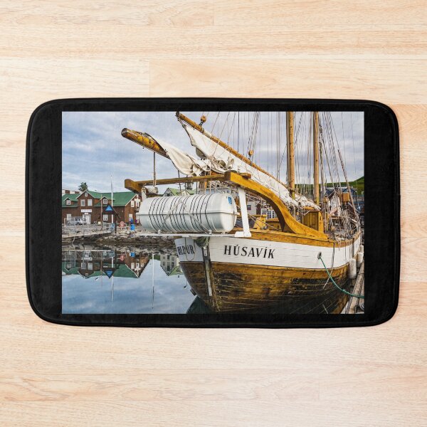 Item preview, Reflection in the harbor of Husavik, Iceland designed and sold by Lyl Dil Creations.