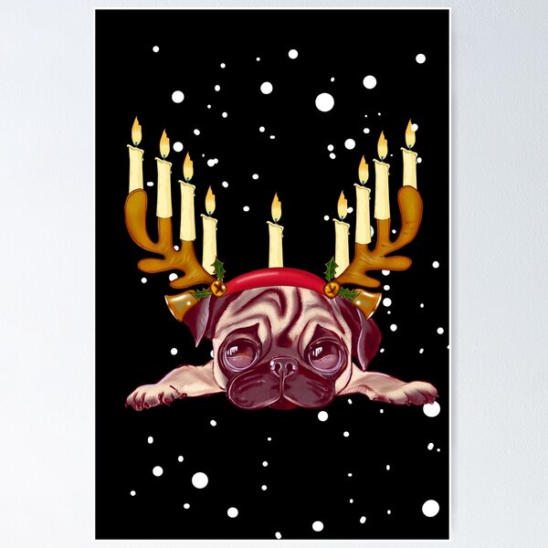 Item preview, Merry Chrismukkah Jewish Christmas Hanukkah Dog Menorah designed and sold by BonsaiCrafts.