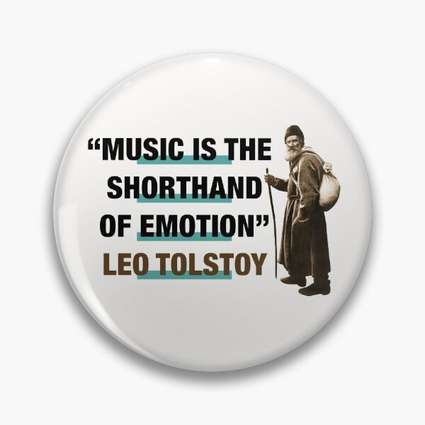 Item preview, Leo Tolstoy Quote:  "Music Is The Shorthand Of Emotion" designed and sold by TIGERDAVER.