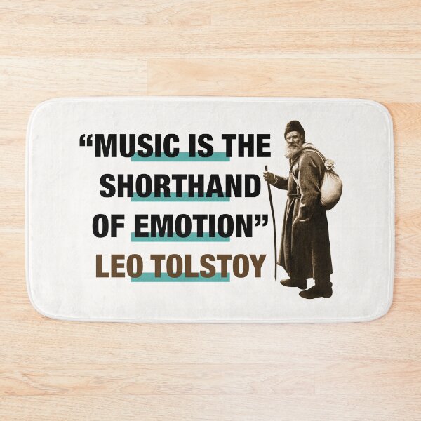 Item preview, Leo Tolstoy Quote:  "Music Is The Shorthand Of Emotion" designed and sold by TIGERDAVER.
