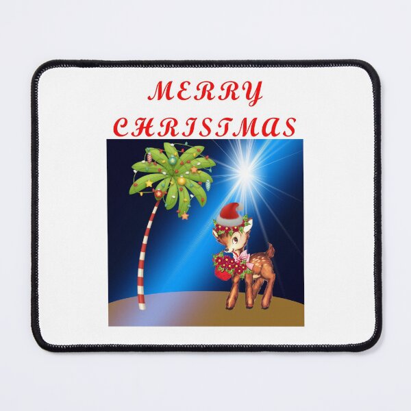 Item preview, Merry Christmas Florida Keys Key Deer Palm Tree Star designed and sold by KeysTreasures.