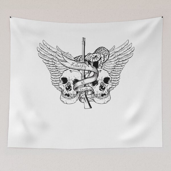 Item preview, Liberty or Death Musket and Skulls designed and sold by RedRepublic.