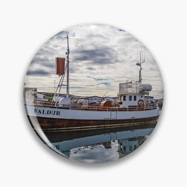 Item preview, Beautiful Reflection in Husavik Harbor, Iceland designed and sold by Lyl Dil Creations.