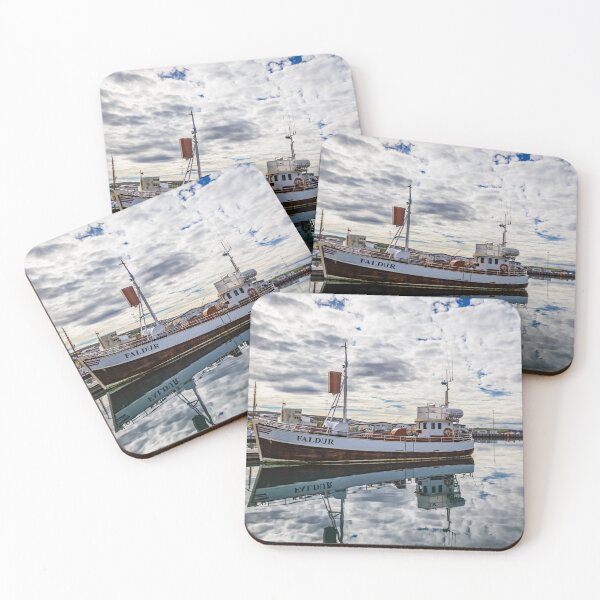 Item preview, Beautiful Reflection in Husavik Harbor, Iceland designed and sold by Lyl Dil Creations.