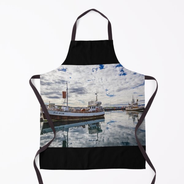Item preview, Beautiful Reflection in Husavik Harbor, Iceland designed and sold by Lyl Dil Creations.