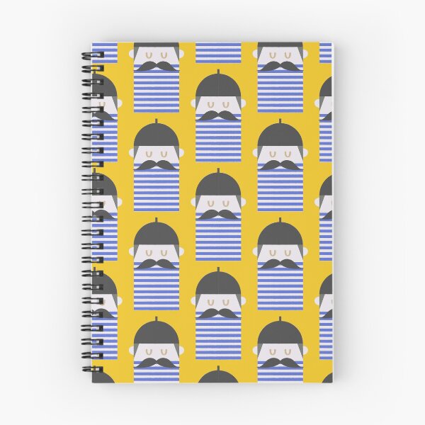 Item preview, Moustache man with blue stripes T-shirt  designed and sold by AnnaPedren.