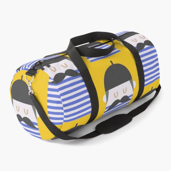 Item preview, Moustache man with blue stripes T-shirt  designed and sold by AnnaPedren.