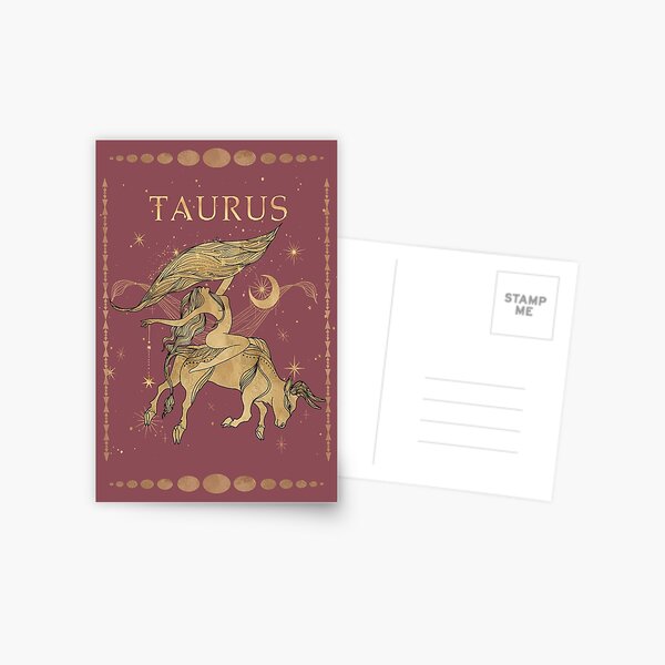 Stier Sternzeichen Frau Postkarte