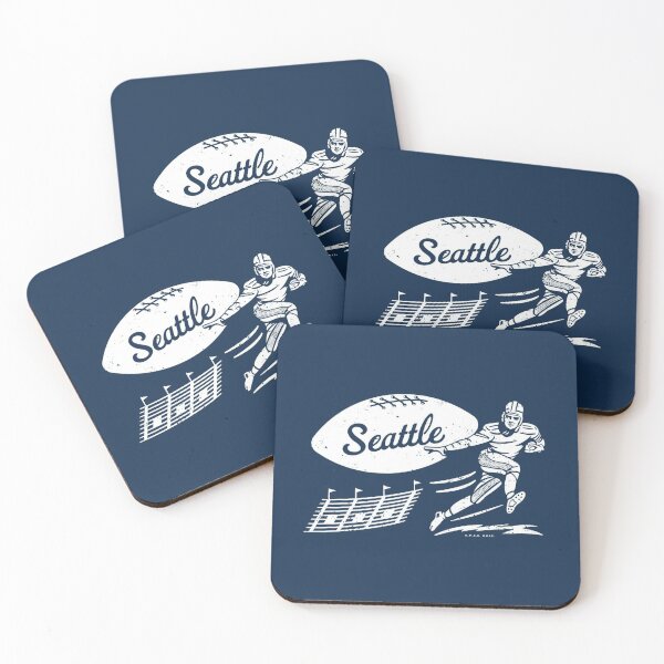 Seattle Seahawks Team Logo Square Coaster Set