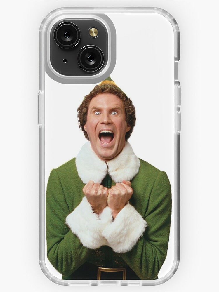 Excited Buddy the Elf Christmas White BG