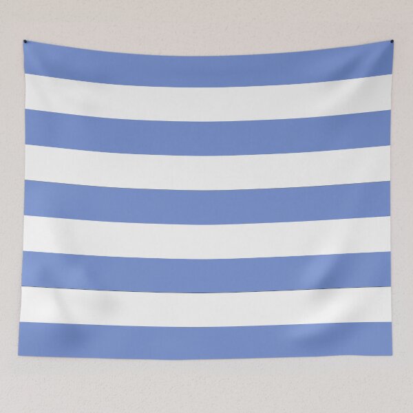 Item preview, Medium DANUBE BLUE and WHITE Horizontal STRIPES designed and sold by RachelMacht.