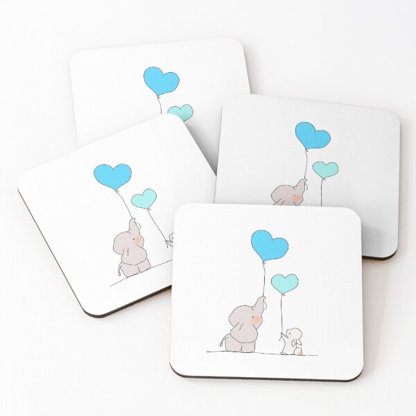 Item preview, cute elephant and rabbit designed and sold by scribblesbyzo.
