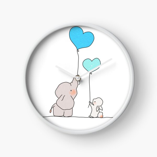 Item preview, cute elephant and rabbit designed and sold by scribblesbyzo.