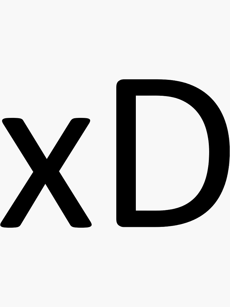 "Laughing Face xD Text Emoticon Sticker" Sticker for Sale by mikohl