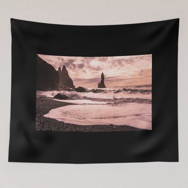 Item preview, Sunset on the Reynisfjara Black Sand Beach, Iceland designed and sold by Lyl Dil Creations.