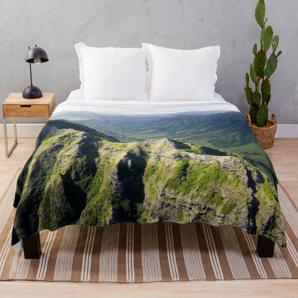 Item preview, Aerial view of peaks and valleys, Hawaii designed and sold by OrcaNature.