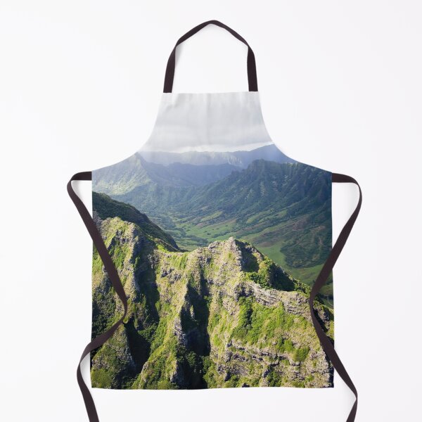 Item preview, Aerial view of peaks and valleys, Hawaii designed and sold by OrcaNature.