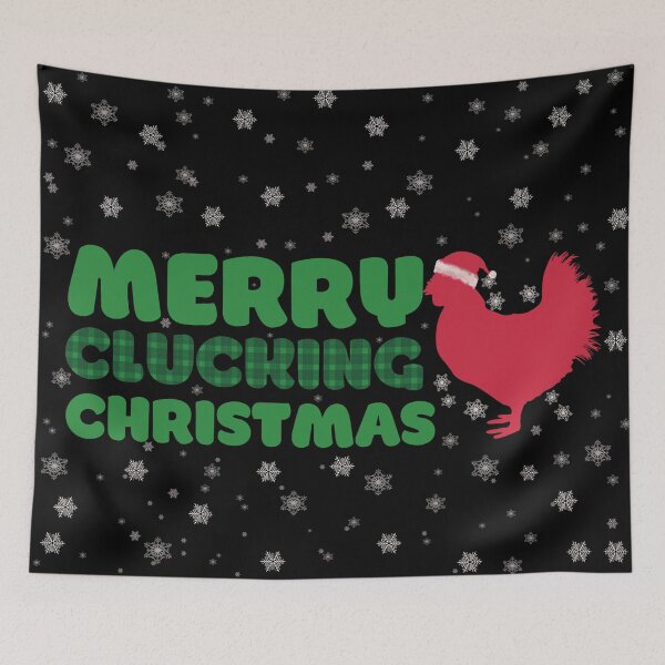 Item preview, Merry Clucking Christmas Holiday Santa Chicken designed and sold by BtheLight.