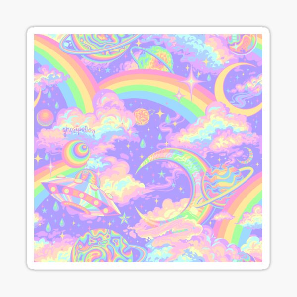 Psychedelic Space Sticker