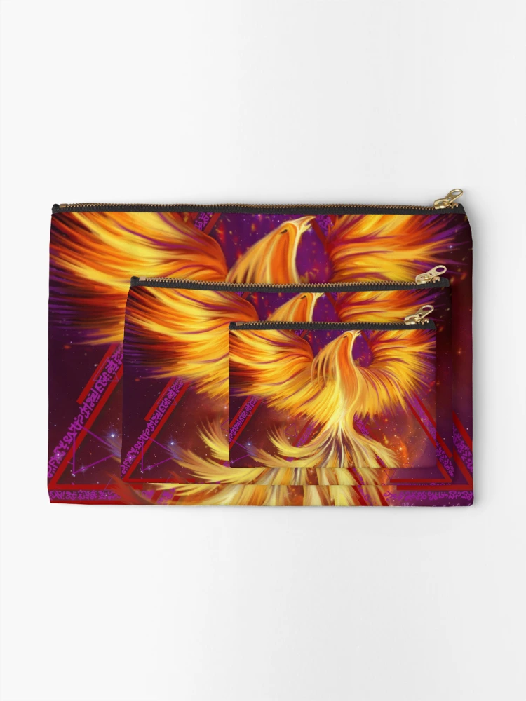 Thumbnail 2 of 4, Zipper Pouch, Phoenix Rising Lightcodes designed and sold by NaTeBlueyes.