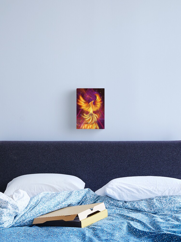 Thumbnail 2 of 3, Canvas Print, Phoenix Rising Lightcodes designed and sold by NaTeBlueyes.