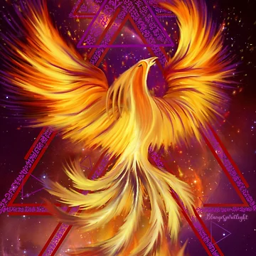 Artwork thumbnail, Phoenix Rising Lightcodes by NaTeBlueyes