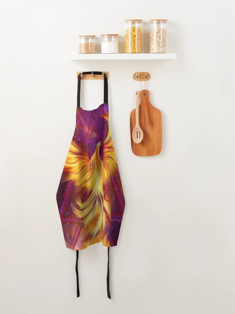 Thumbnail 4 of 6, Apron, Phoenix Rising Lightcodes designed and sold by NaTeBlueyes.