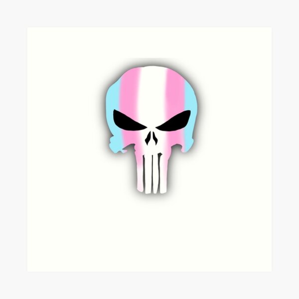 Marvel The Punisher Skull and Red Streaked Logo Art Print by Rayank Hamdo -  Fine Art America