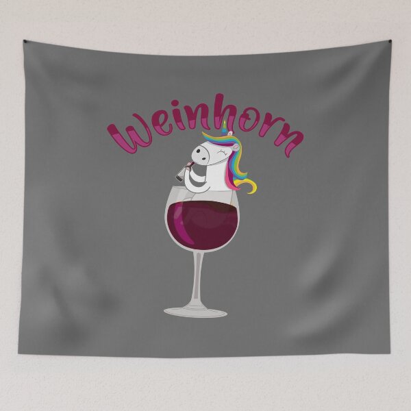 Item preview, Unicorn drinks wine Weinhorn wine lover wine festival design designed and sold by brunsch-print.