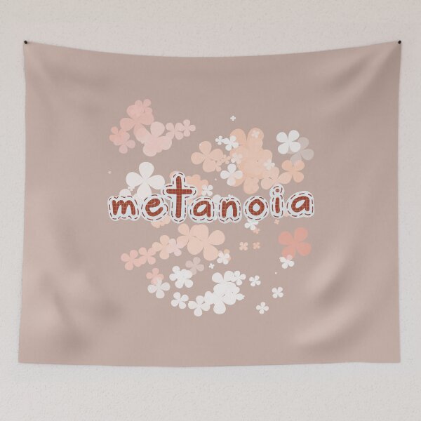 Item preview, Metanoia Word with a Bunch of Pink Flowers designed and sold by DanAtalia.