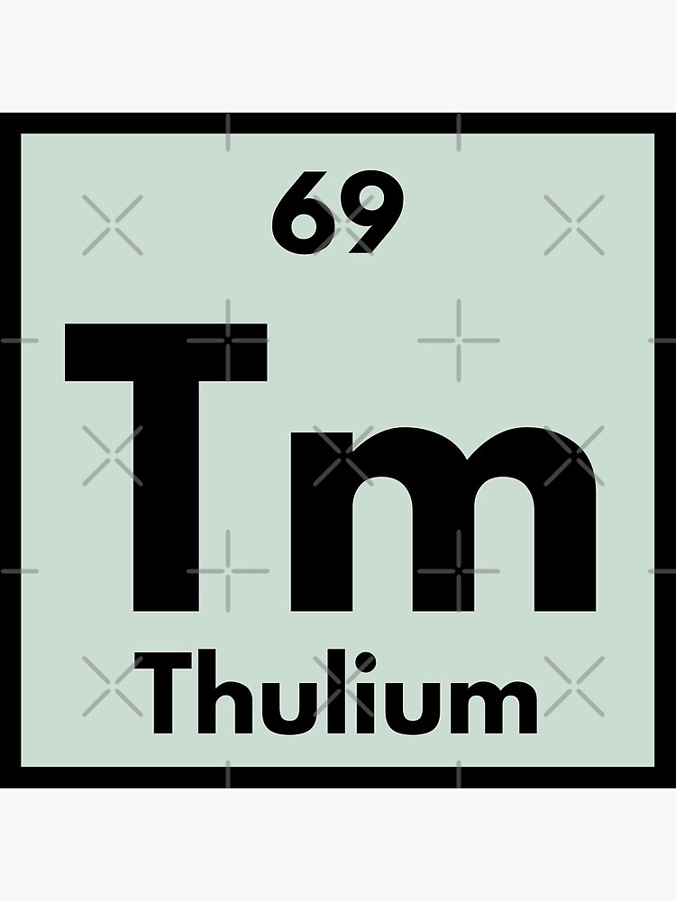 "Periodic Table element number 69 Tm Thulium" Photographic Print for