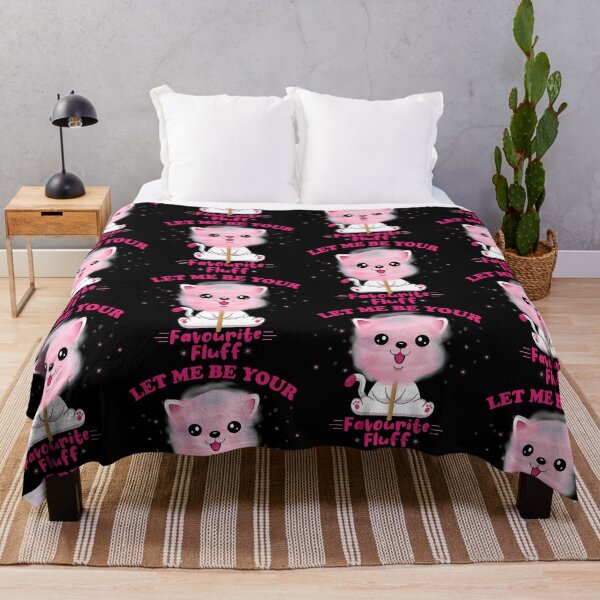 Item preview, Cute Cat Sweet Pink Watercolor Cotton Candy designed and sold by PinkPandaDesign.