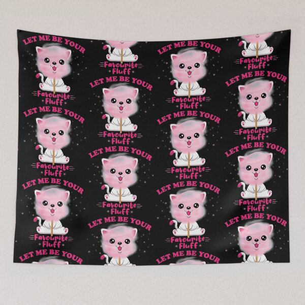 Item preview, Cute Cat Sweet Pink Watercolor Cotton Candy designed and sold by PinkPandaDesign.