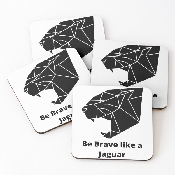 Item preview, Be brave like a Jaguar - Inspirational quote designed and sold by drawing-valley.