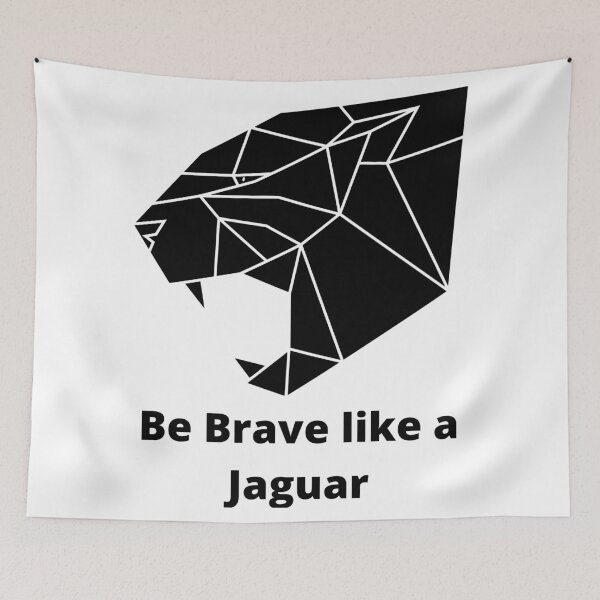 Item preview, Be brave like a Jaguar - Inspirational quote designed and sold by drawing-valley.